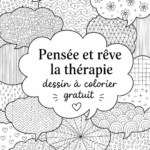 Femme concentrée en train de colorier une illustration apaisante