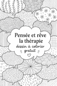 Femme concentrée en train de colorier une illustration apaisante