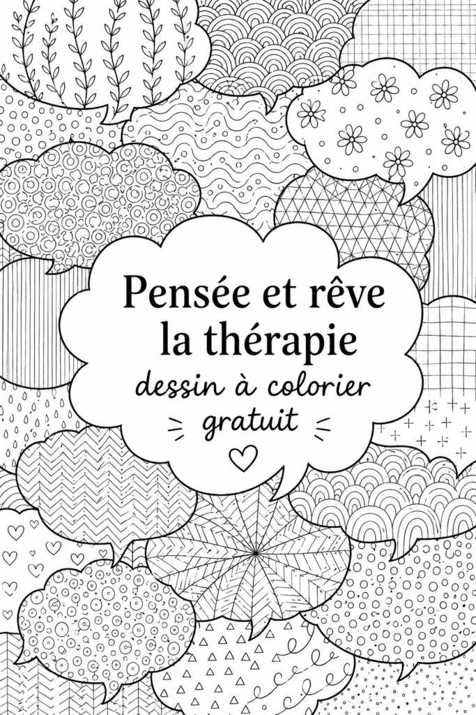 Femme concentrée en train de colorier une illustration apaisante