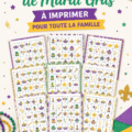 Bingo de Mardi Gras : un jeu coloré et festif à imprimer