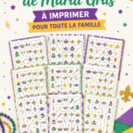 Bingo de Mardi Gras : un jeu coloré et festif à imprimer
