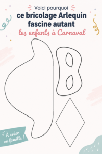 Un enfant portant un masque Arlequin coloré lors d'un carnaval, représentant la joie et la créativité.