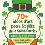 Des enfants en train de réaliser des bricolages pour la Saint-Patrick.