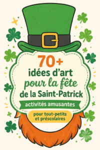 Des enfants en train de réaliser des bricolages pour la Saint-Patrick.