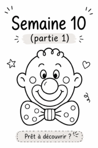 Calendrier illustrant la semaine 10, avec les dates marquées.
