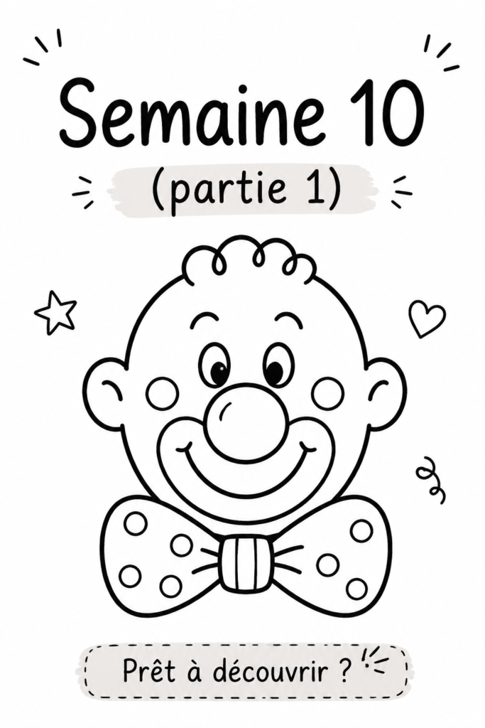 Calendrier illustrant la semaine 10, avec les dates marquées.