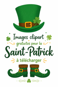 Cliparts colorés pour la Saint-Patrick, idéals pour vos invitations et décorations