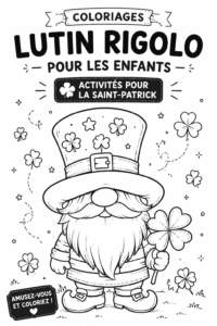Page de coloriage amusante représentant un leprechaun pour la Saint-Patrick.