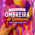 Une ombrelle colorée pour le Carnaval, ornée de motifs vibrants.