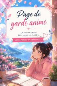 Exemple d'une page de garde animée, colorée et créative.