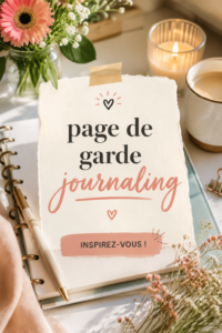 Un exemple coloré de page de garde pour un journal créatif