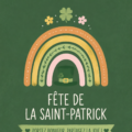 Décoration de la Saint-Patrick avec des couleurs vertes et dorées.
