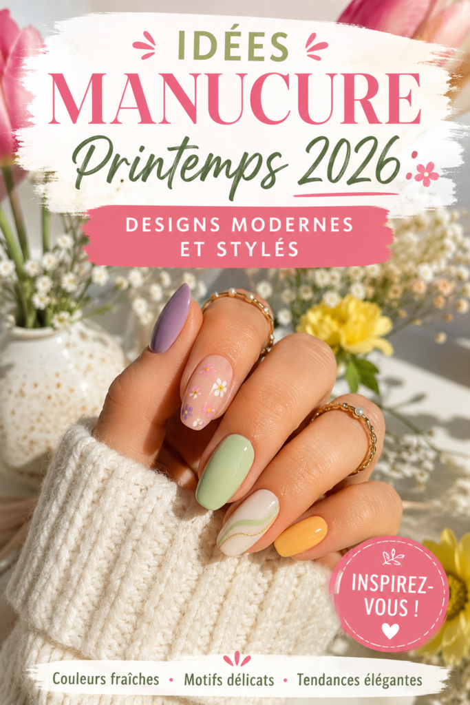Designs de manucure modernes et colorés pour le printemps 2026