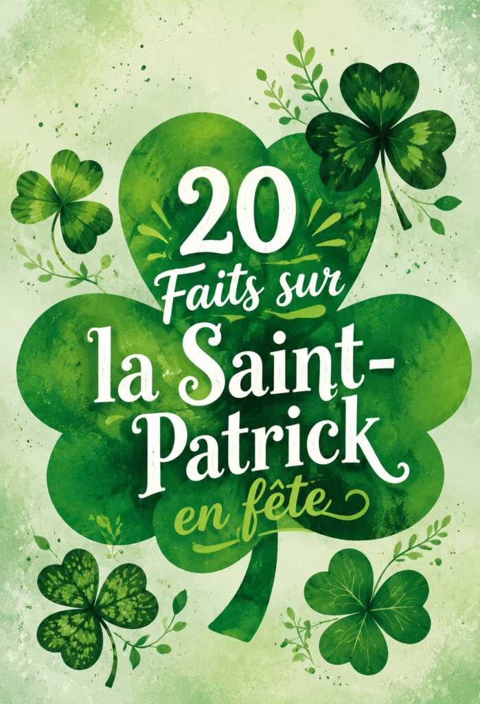 Un groupe de personnes célébrant la Saint-Patrick avec des vêtements verts et des trèfles.