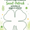 Fiches d'activités imprimables pour la Saint-Patrick sur une table
