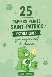 Un fond d'écran esthétique aux motifs verts et dorés pour la Saint-Patrick