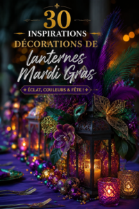 Une magnifique collection de lanternes colorées pour fêter Mardi Gras avec ambiance festive.