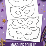 Modèles de masques colorés pour soirées masquées