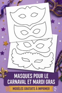 Modèles de masques colorés pour soirées masquées