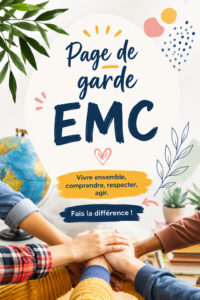 Une page de garde colorée et décorative pour un classeur scolaire, montrant la créativité dans l'éducation.