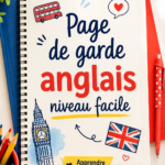 Page de garde anglaise élaborée en papier coloré