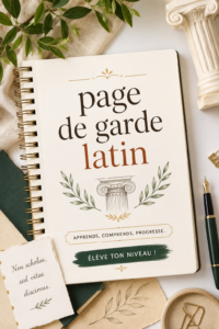 Exemple inspirant de page de garde en latin avec design élégant
