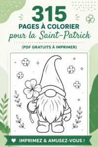 pages de coloriage de la Saint-Patrick avec des motifs de trèfles et de lutins