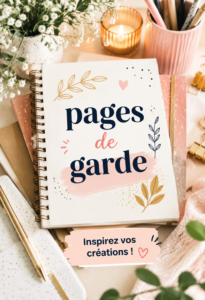 Exemple de pages de garde créatives pour cahiers d'écoliers.