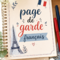 Exemple de page de garde scolaire personnalisée pour un cahier