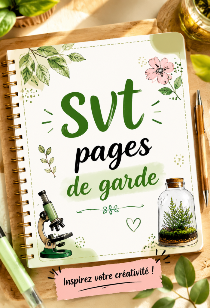 Exemple de page de garde SVT créative et colorée