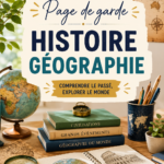 Modèles colorés de pages de garde pour cahiers d'histoire-géo.
