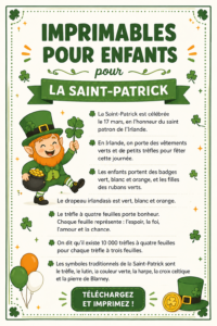 Activités de Saint-Patrick pour enfants avec des impressions gratuites