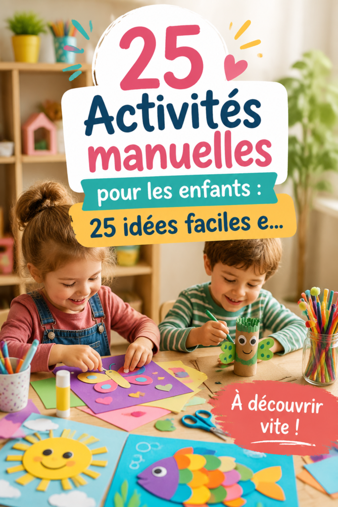 Photo d'enfants réalisant des activités manuelles ensemble