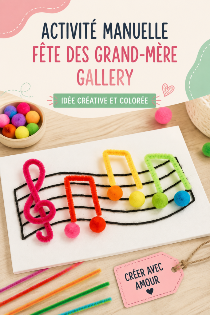 Activité manuelle pour célébrer la fête des grands-mères avec des créations faites main