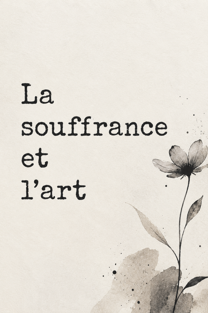 Femme peignant une toile, illustrant l'art comme moyen d'expression face à la souffrance.