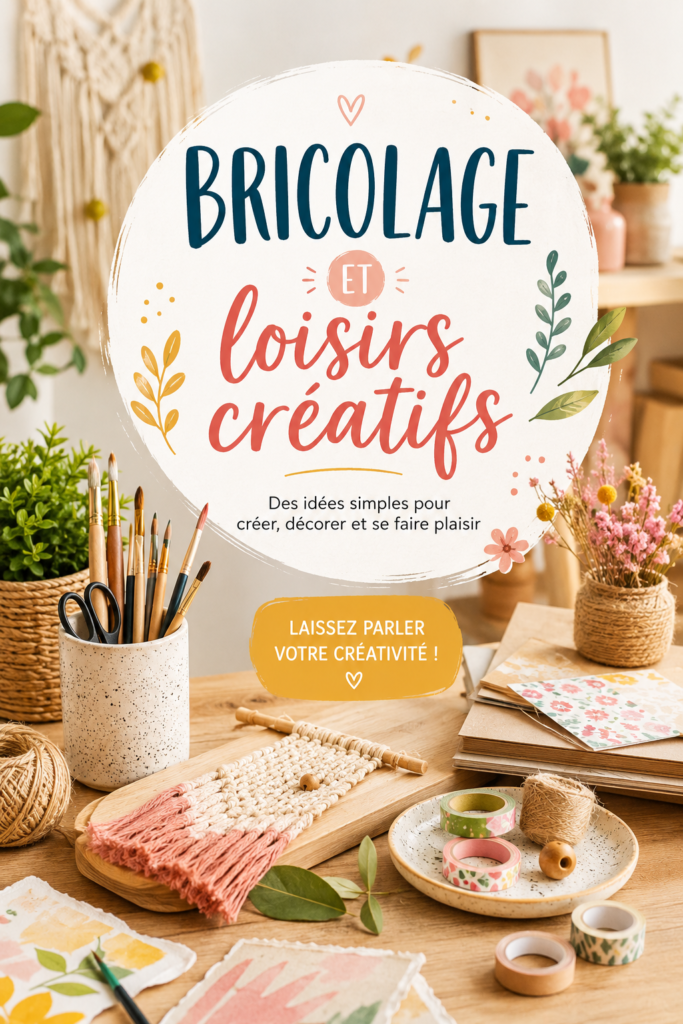 Un espace de travail de bricolage bien organisé avec des outils et matériaux à portée de main.