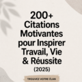 Un montage de citations inspirantes sur un fond créatif