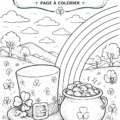 Des pages de coloriage festives pour la Saint-Patrick, avec des motifs de trèfles et de lutins.
