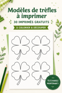 Modèle de coloriage Shamrock à imprimer pour célébrer la culture irlandaise