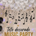 Fête musicale décorée sur le thème de Teto avec des couleurs vives