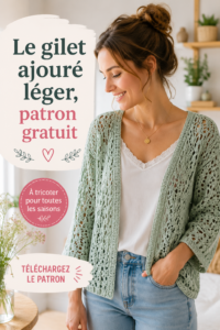 Un gilet ajouré léger en tricot élégant parfait pour l'été.
