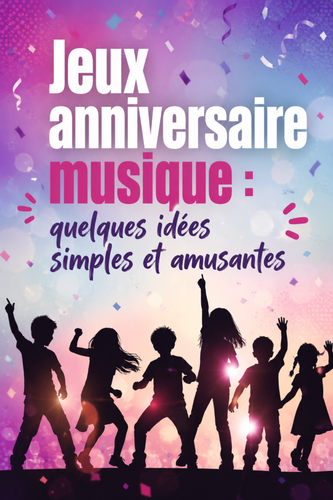 Jeux d'anniversaire avec une ambiance musicale festive et conviviale