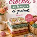 Un assortiment de modèles de crochet gratuits montrant des échantillons de divers projets.