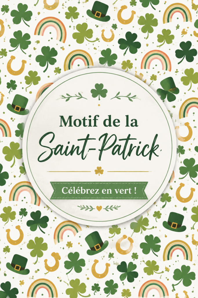 Création de motifs colorés pour célébrer la Saint-Patrick.