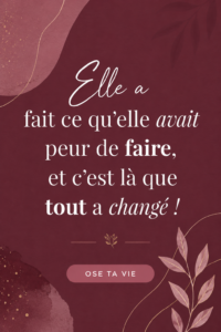 Une femme souriante surmontant ses peurs avec créativité.