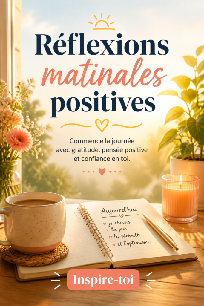 Femme souriante méditant avec des pensées positives le matin