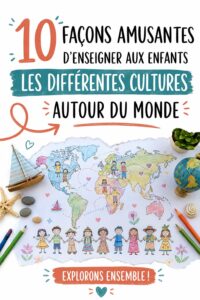 Enfants réalisant des activités créatives inspirées de différentes cultures du monde.