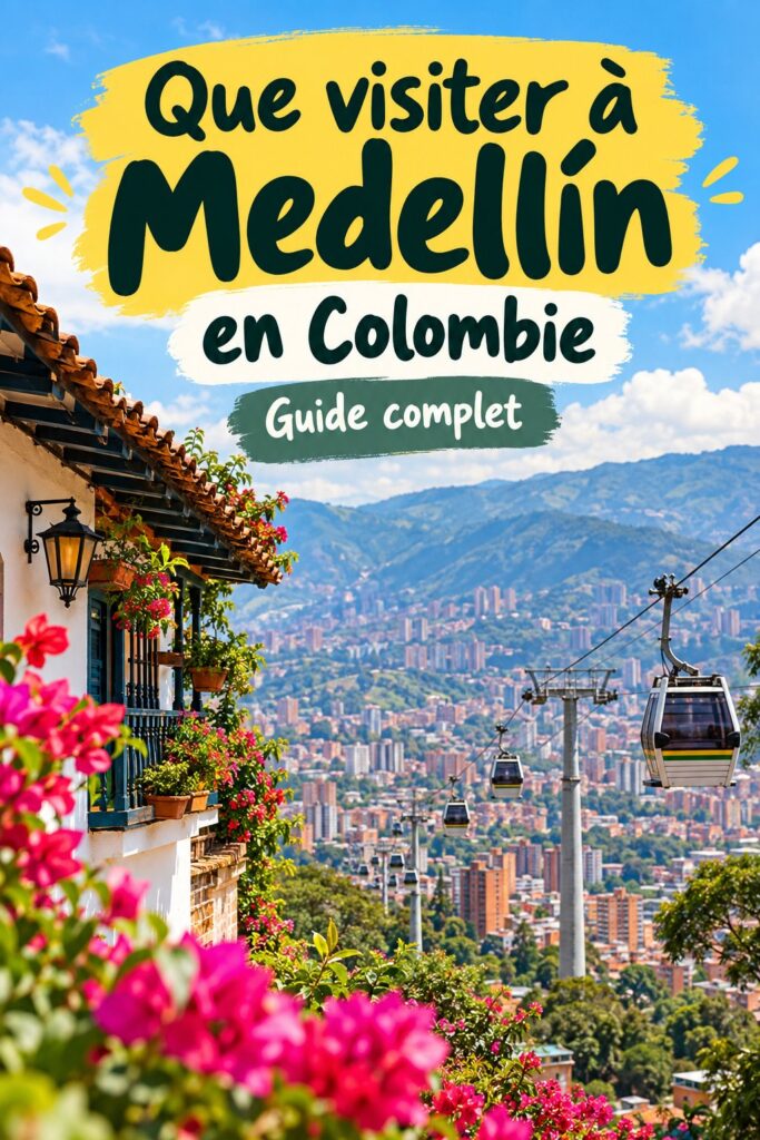 Vue panoramique de Medellin, une ville vibrante et pleine d'activités culturelles.