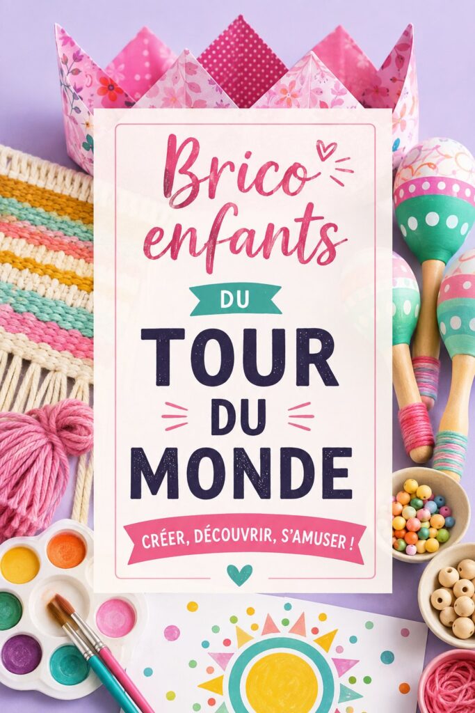 Enfants réalisant des activités manuelles inspirées de différentes cultures du monde