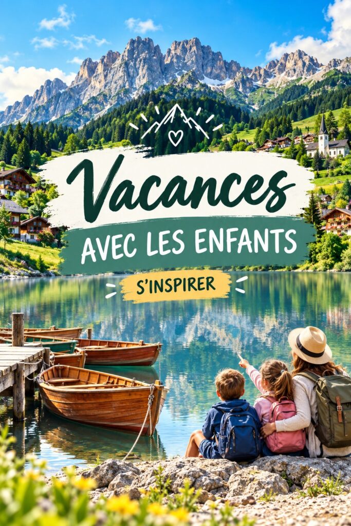 Famille en train de réaliser des activités manuelles de vacances